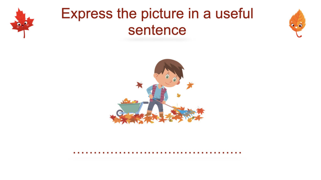 ⁦Writing (Sentences about Autumn)⁩ - الصورة ⁦4⁩